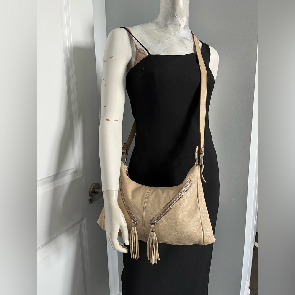 Prune Cream Leather Shoulder / Crossbody Bag - Picture 10 of 15